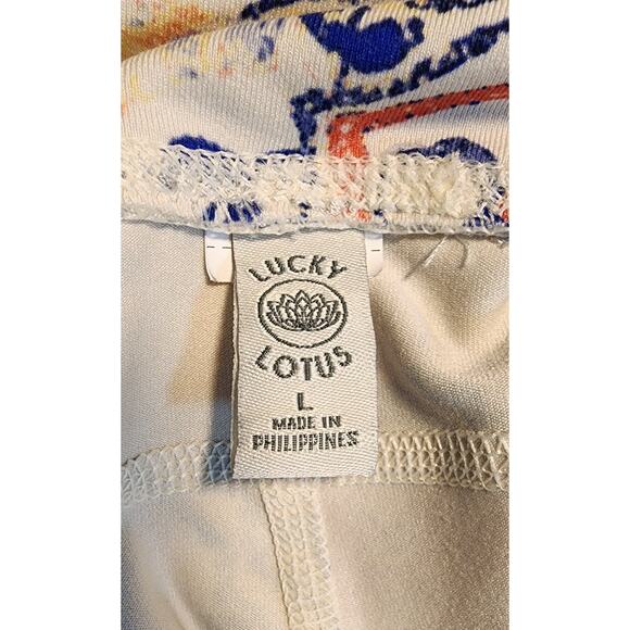 Lucky Brand Lotus floral multicolored Leggings Size Large - Picture 4 of 5